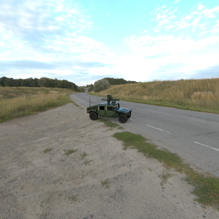 Rendered Humvee