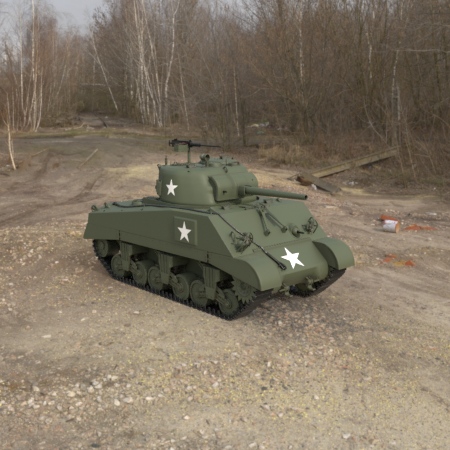 Rendered sherman tank